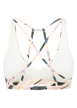 Lorna Jane Horizon Haze All Day Sports Bra - Blurred Lines Print