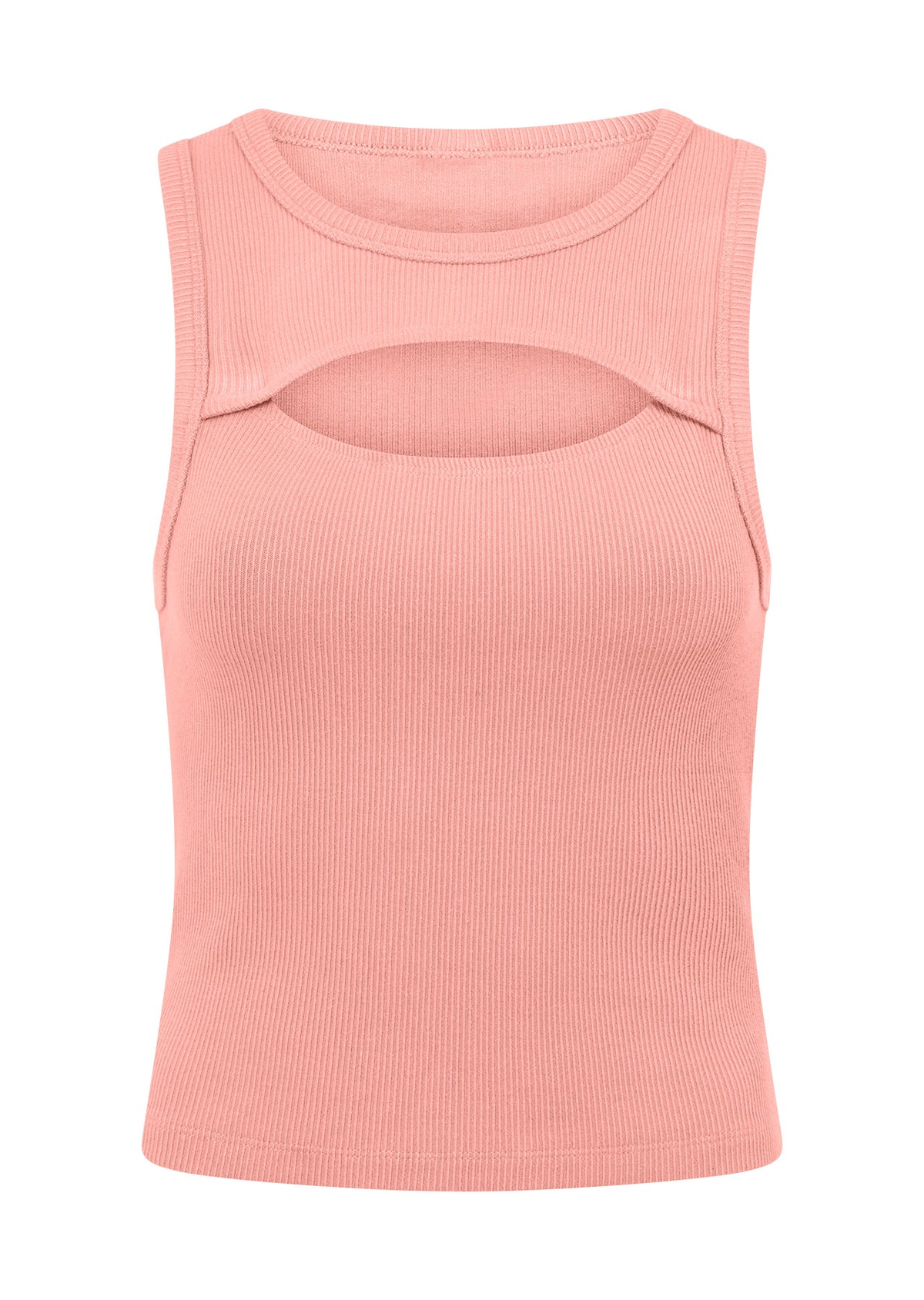 Lorna Jane Everyday Cut Out Rib Tank - Ash Rose