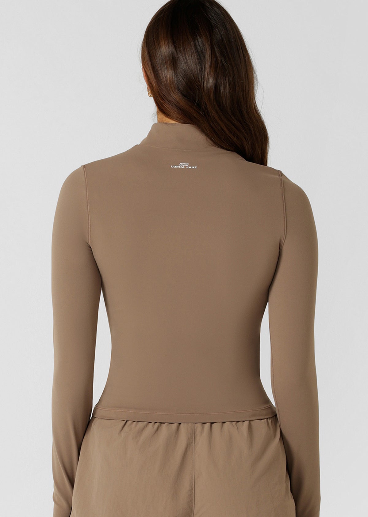 Lorna Jane Liberty Active 1/2 Zip Long Sleeve Top - Bone