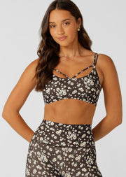 Lorna Jane Ditsy Daisy Sports Bra - Ditsy Daisy Print