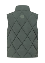 Lorna Jane Winter Warmth Reversible Puffer Vest - Agave Green