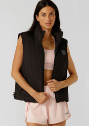 Lorna Jane Winter Warmth Reversible Puffer Vest - Black