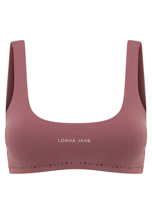 Lorna Jane Reform Soft Laser Cut Sports Bra - Renaissance Rose