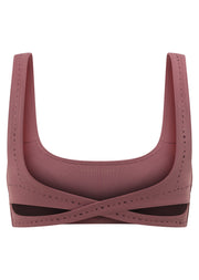 Lorna Jane Reform Soft Laser Cut Sports Bra - Renaissance Rose