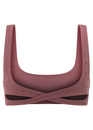 Lorna Jane Reform Soft Laser Cut Sports Bra - Renaissance Rose
