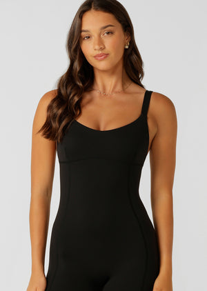 Lorna Jane Streamlined Active 10cm Bodysuit - Black