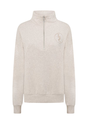 Lorna Jane LJC Heritage Quarter Zip Sweat - Oat Marl