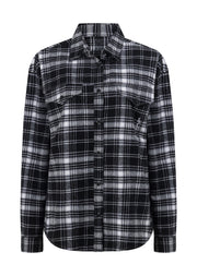 Lorna Jane Weekend Away Flannel Shirt - Black Check