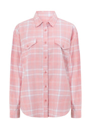 Lorna Jane Weekend Away Flannel Shirt - Pink Check