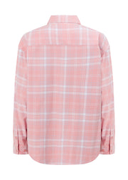 Lorna Jane Weekend Away Flannel Shirt - Pink Check