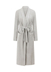 Lorna Jane Waffle Rest And Recover Robe - Grey Marl