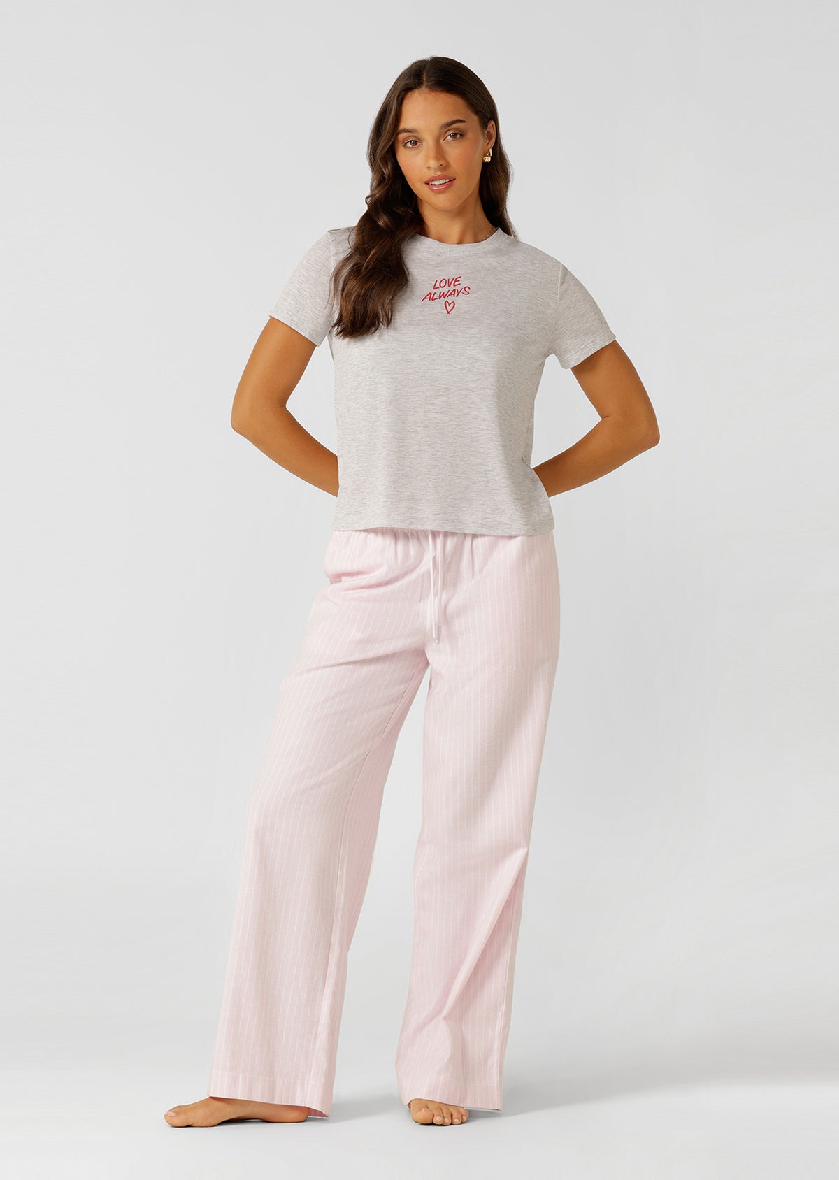 Lorna Jane Love Always Lounge T-shirt - Grey Marl