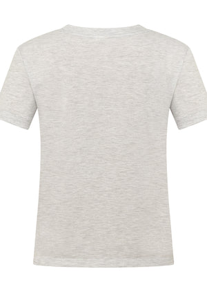 Lorna Jane Love Always Lounge T-shirt - Light Grey Marl