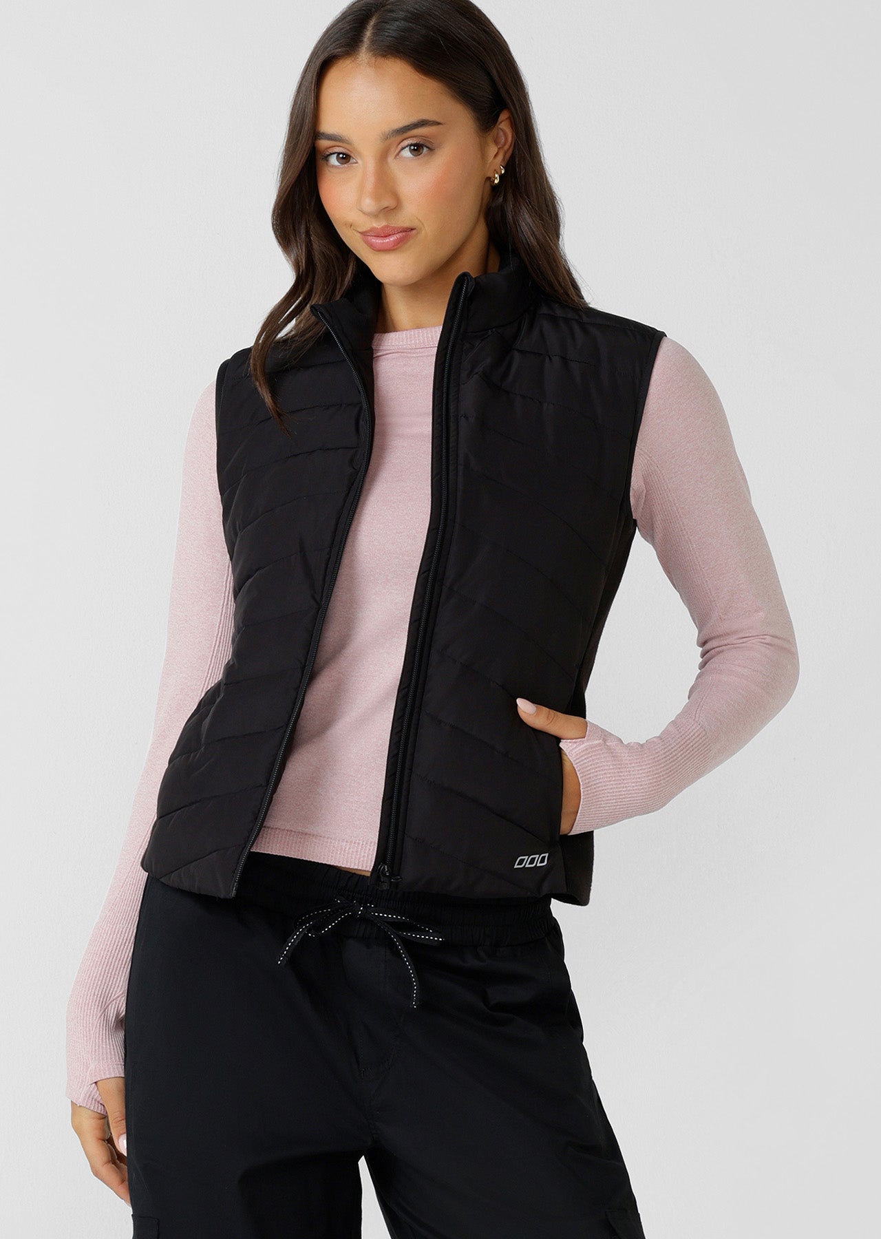 Lorna Jane Run Warmer Active Puffer Vest - Black