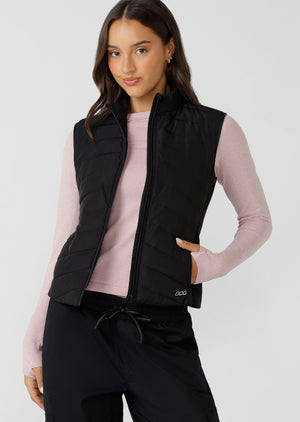 Lorna Jane Run Warmer Active Puffer Vest - Black