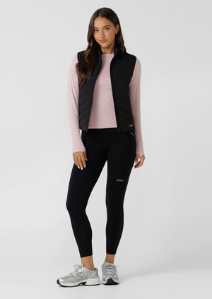Lorna Jane Run Warmer Active Puffer Vest - Black