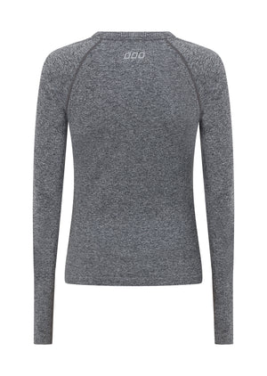 Lorna Jane Tempo Seamless Long Sleeve Top - Charcoal Marl