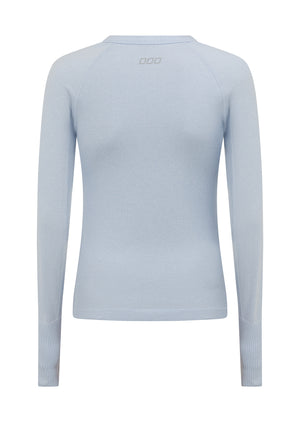 Lorna Jane Tempo Seamless Long Sleeve Top - Petal Blue Marl
