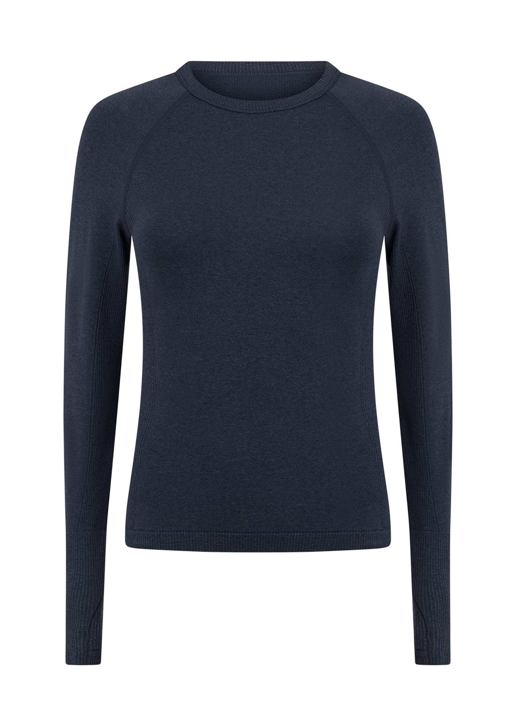 Lorna Jane Tempo Seamless Long Sleeve Top - Platinum Navy Marl