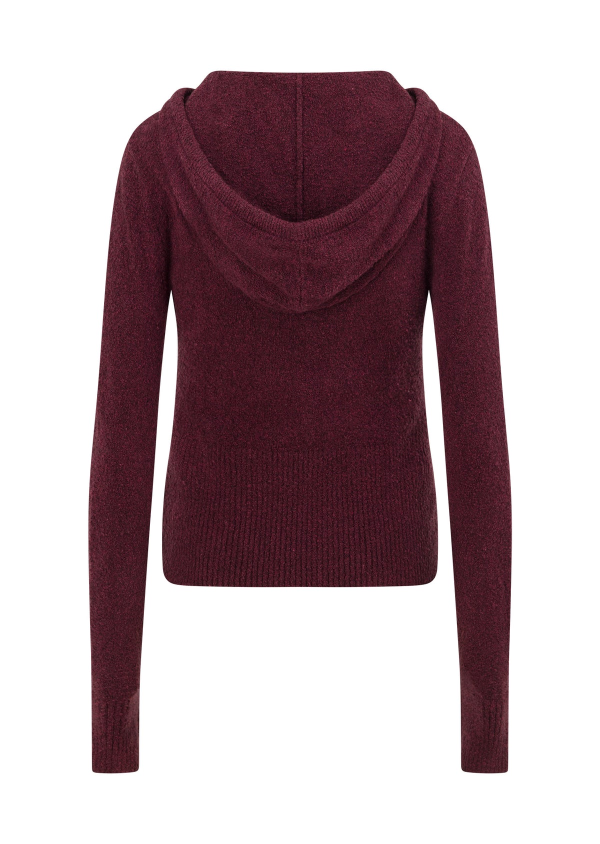 Lorna Jane Luxe Lounge Knit Hoodie - Cranberry Marl