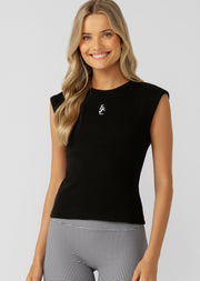 Lorna Jane Paradise Rib Top - Black