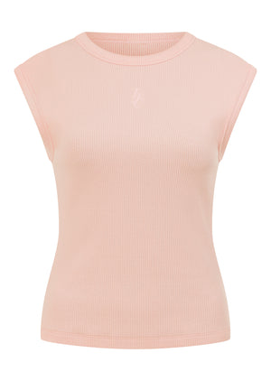 Lorna Jane Paradise Rib Top - Pale Peony
