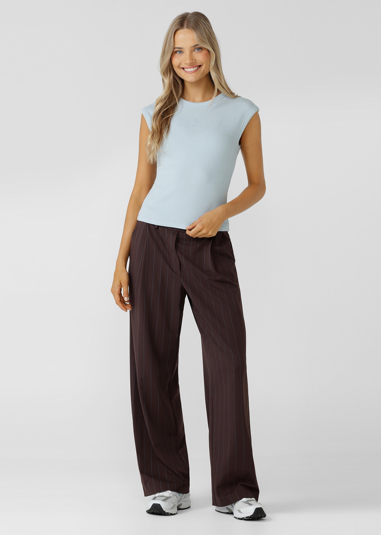 Lorna Jane Paradise Rib Top - Vibrant Sky