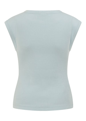 Lorna Jane Paradise Rib Top - Vibrant Sky