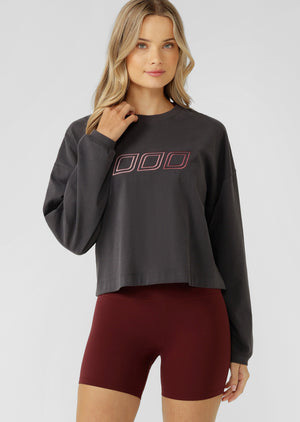Lorna Jane Half Time Lightweight Sweat - Titanium