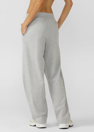Lorna Jane Heritage Barrel Leg Sweatpants - Grey Marl
