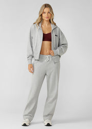Lorna Jane Heritage Barrel Leg Sweatpants - Grey Marl