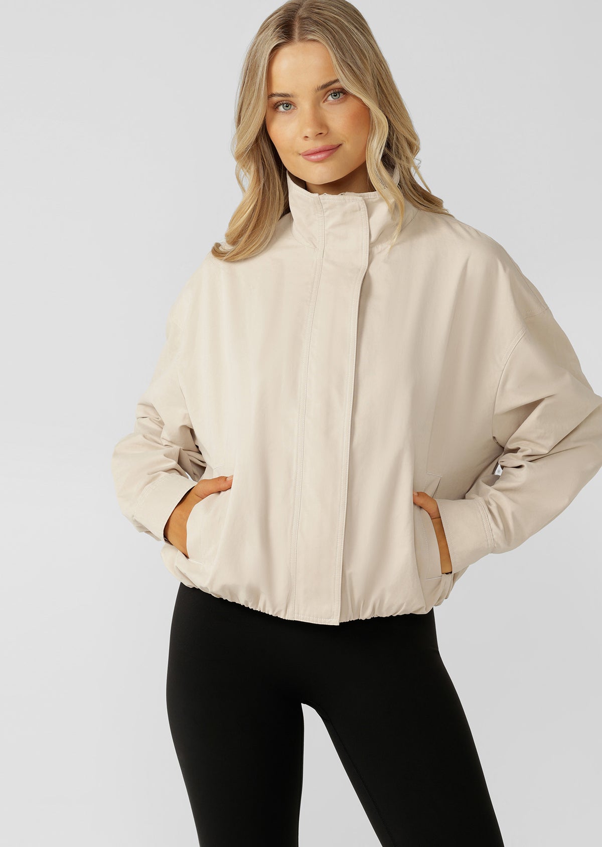 Lorna Jane Sideline Jacket - Iced Latte