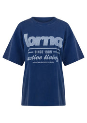 Lorna Jane Comeback Washed Boyfriend T-Shirt - Washed Storm