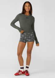 Lorna Jane Motion Long Sleeve Rib Top - Agave Green