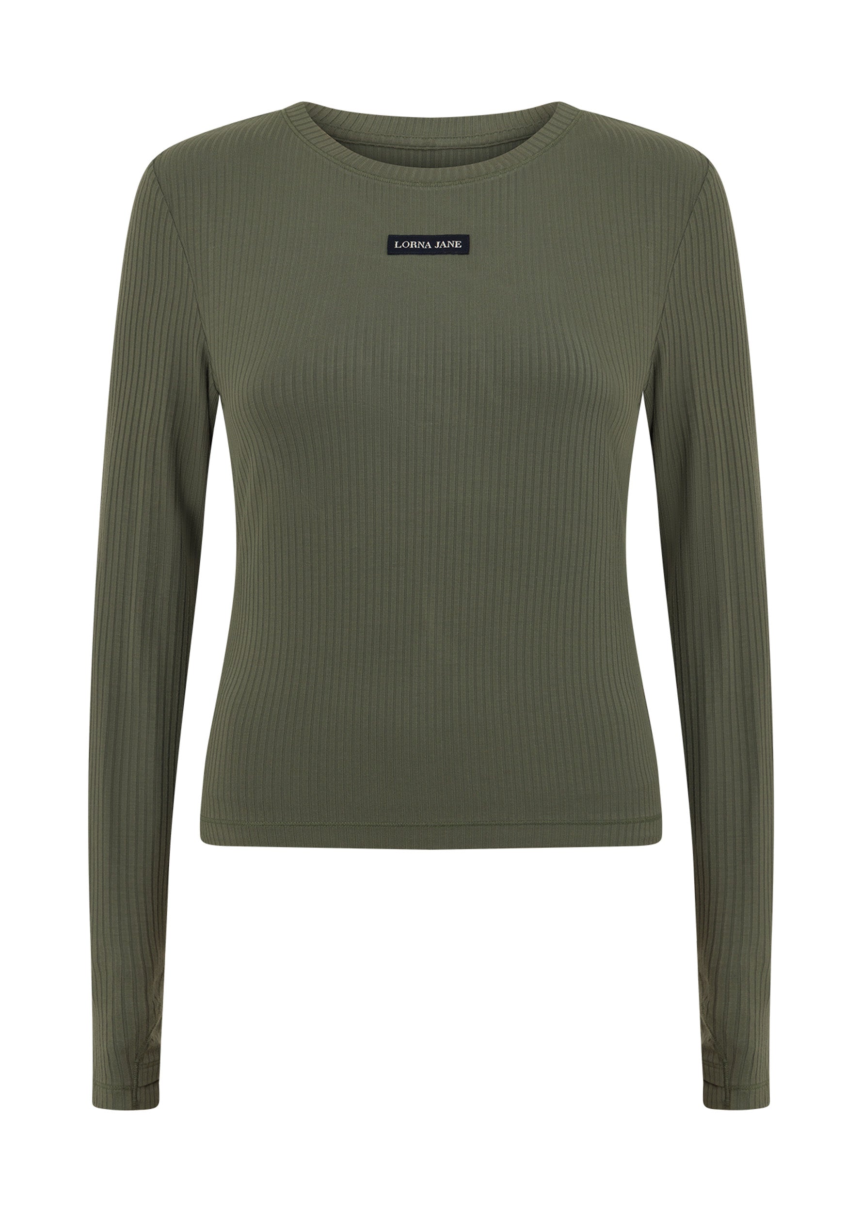 Lorna Jane Motion Long Sleeve Rib Top - Agave Green