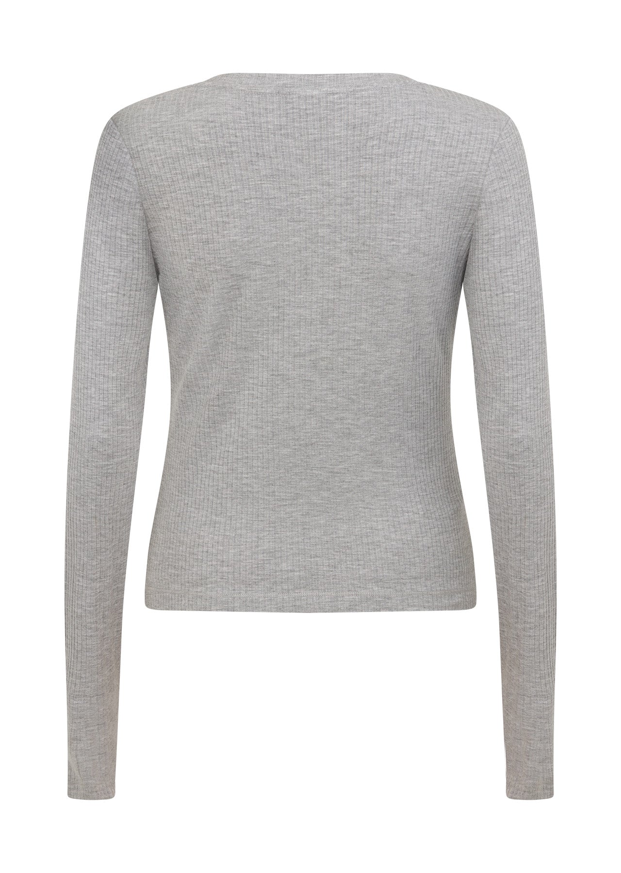 Lorna Jane Motion Long Sleeve Rib Top - Grey Marl