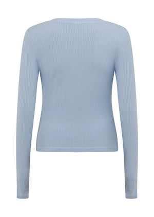 Lorna Jane Motion Long Sleeve Rib Top - Petal Blue