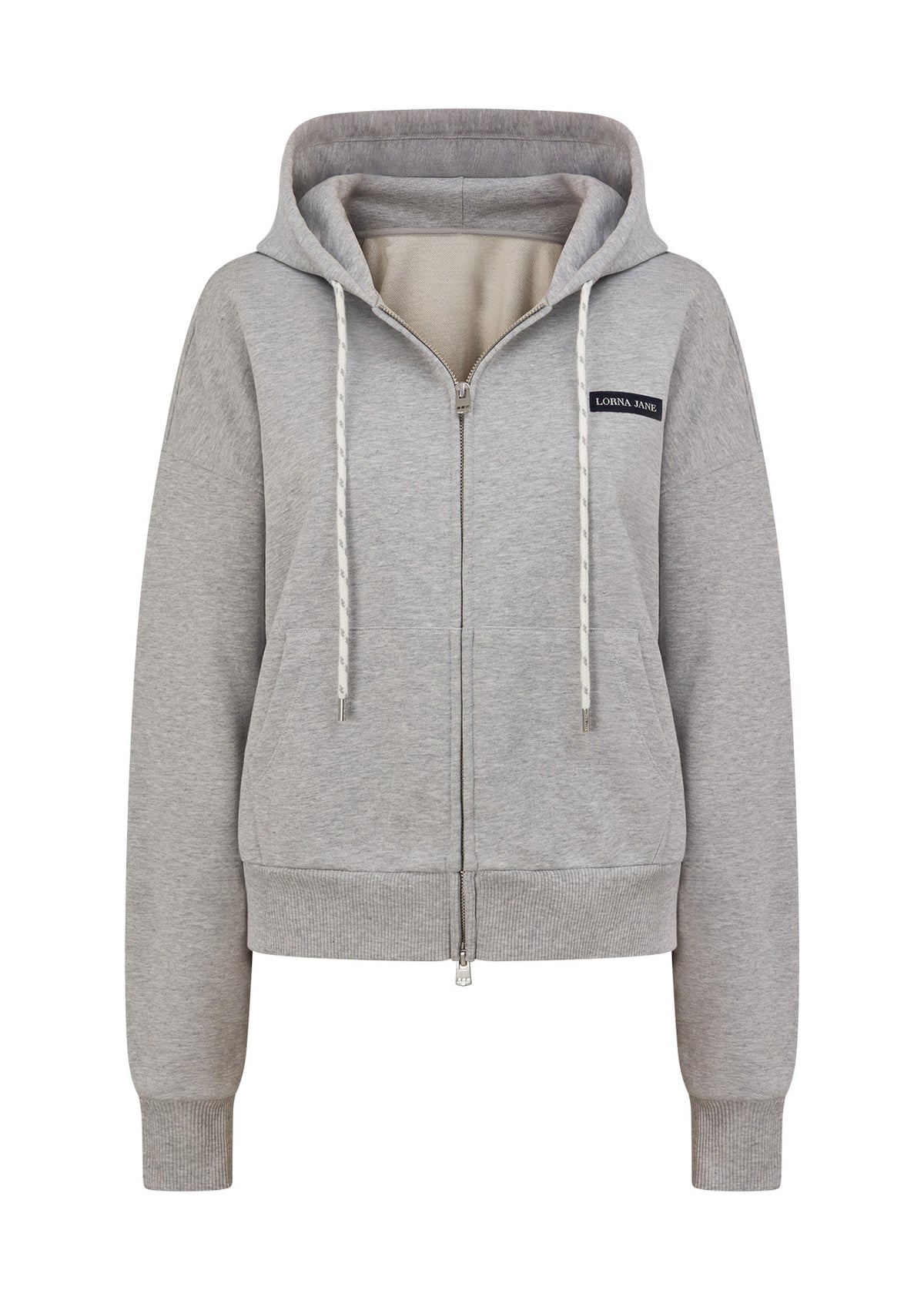 Lorna Jane Heritage Zip Through Hoodie - Grey Marl