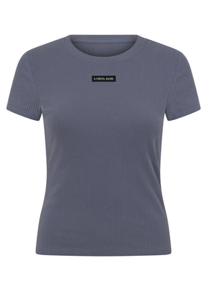 Lorna Jane Everyday Comfort Slim Rib T-Shirt - Shadow