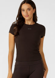 Lorna Jane Everyday Comfort Slim Rib T-Shirt - Volcano