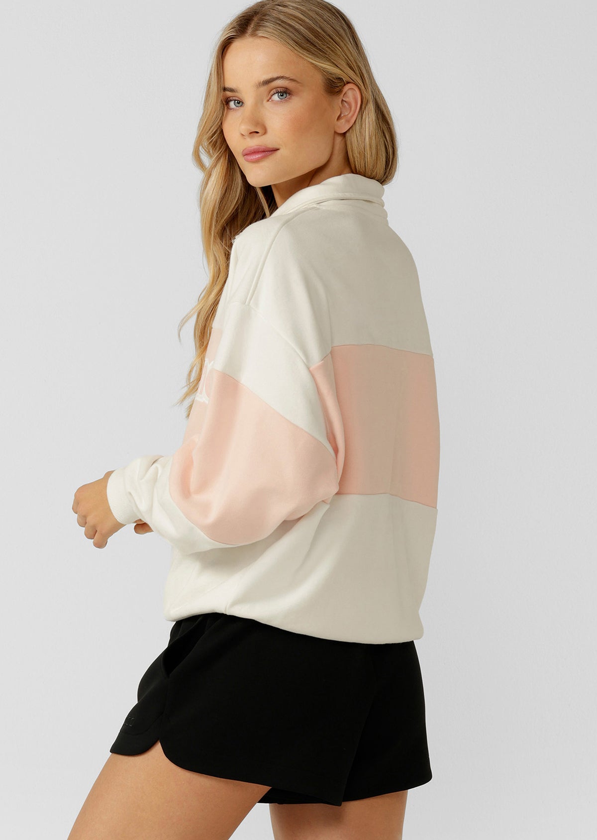 Lorna Jane Sports Quarter Zip Sweat - Porcelain