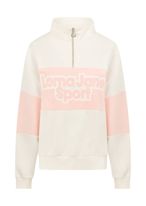 Lorna Jane Sports Quarter Zip Sweat - Porcelain