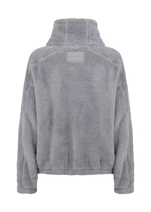 Lorna Jane Everyday Teddy Quarter Zip Sweat - Concrete Grey