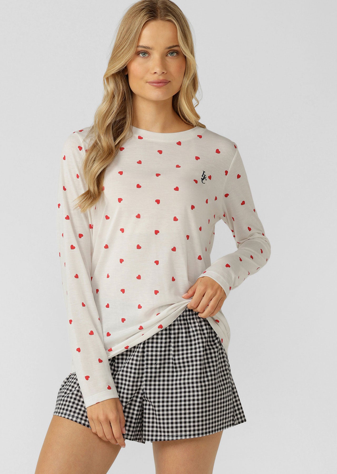 Lorna Jane Big Love Long Sleeve Lounge T-Shirt - Big Love Print