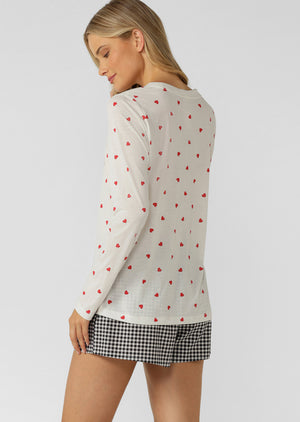 Lorna Jane Big Love Long Sleeve Lounge T-Shirt - Big Love Print