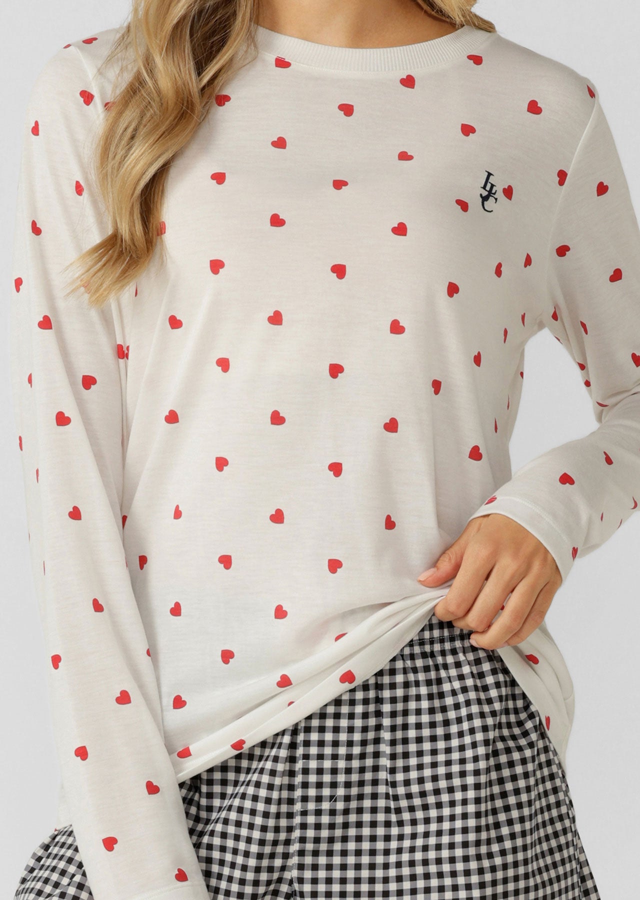Lorna Jane Big Love Long Sleeve Lounge T-Shirt - Big Love Print