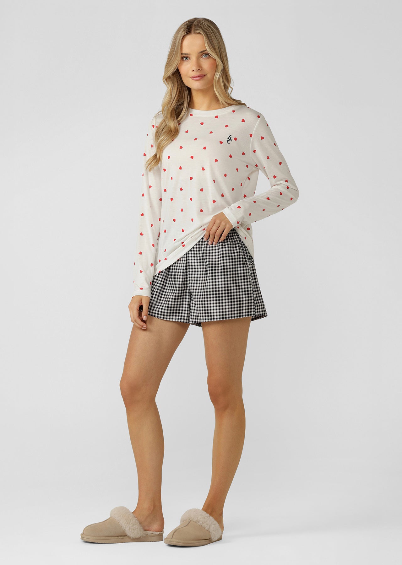 Lorna Jane Big Love Long Sleeve Lounge T-Shirt - Big Love Print