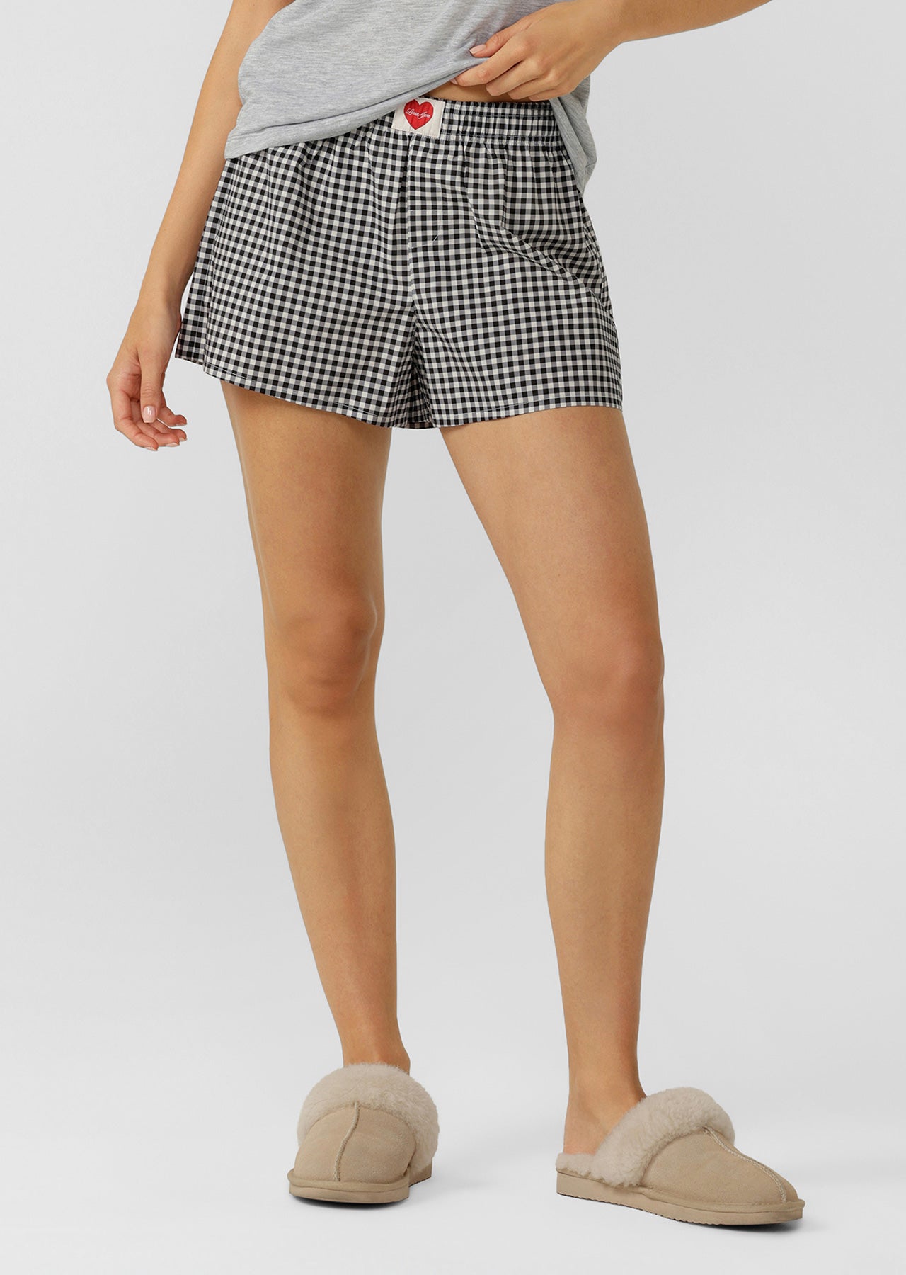 Lorna Jane Sweet Gingham Check Sleep Shorts - Sweet Gingham Check Print