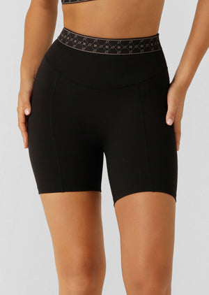 Lorna Jane High Definition Zip Pocket Bike Shorts - Black