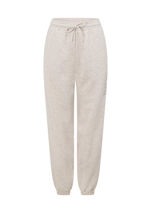 Lorna Jane Lounge Fleece Trackpants - Oat Marl